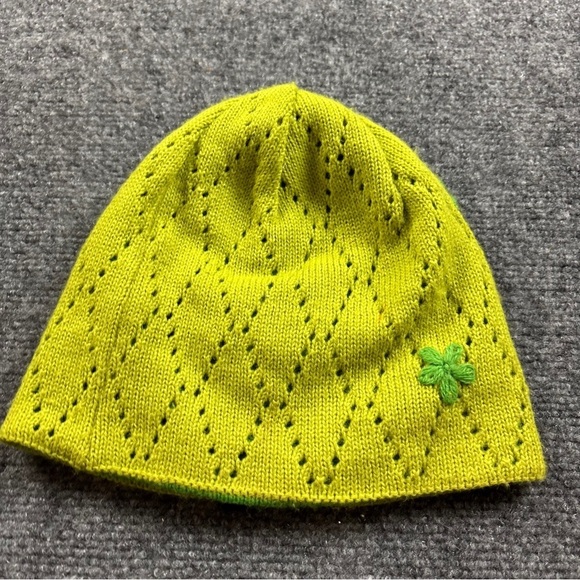 SCOTT Women’s Green Flower Reversible Knit Beanie One Size Fits Most - Picture 2 of 7